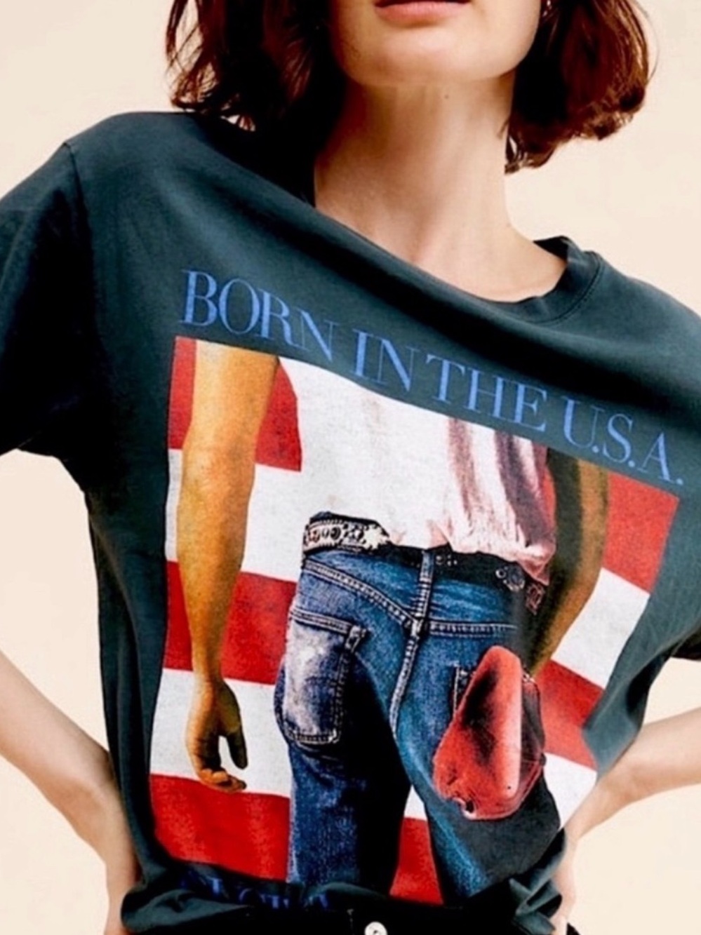 Anthropologie / LetLuv Bruce Springsteen Boyfriend Tee, NEW